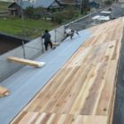 11月の施工という事もあって、片屋根ずつ施工しました。